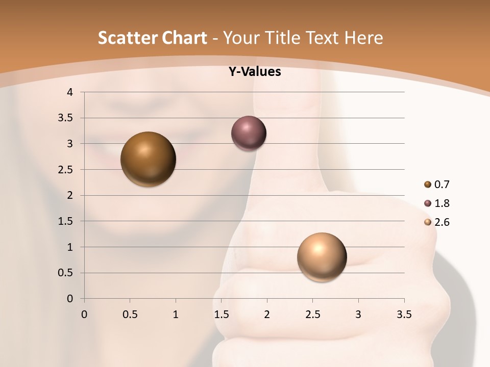 A Woman Giving A Thumbs Up With A Brown Background PowerPoint Template