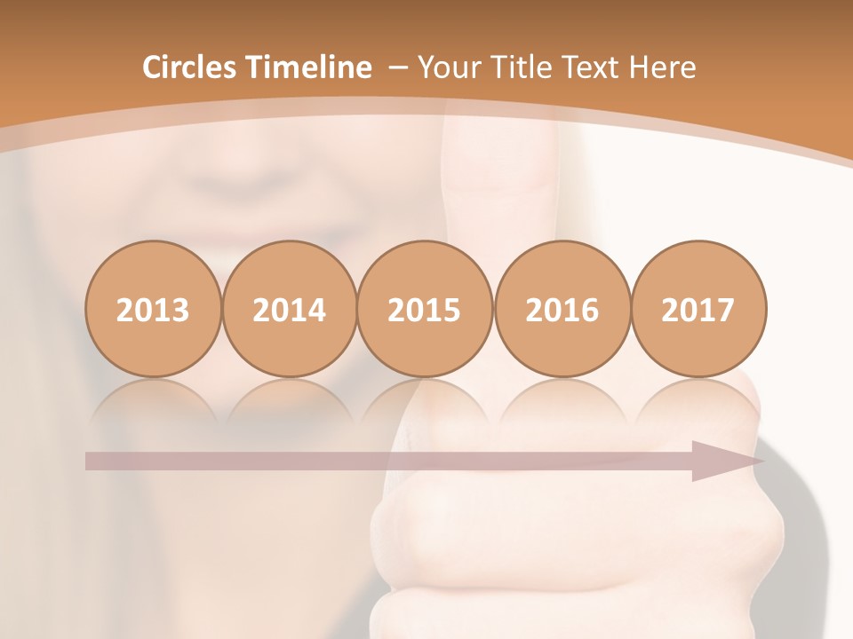 A Woman Giving A Thumbs Up With A Brown Background PowerPoint Template