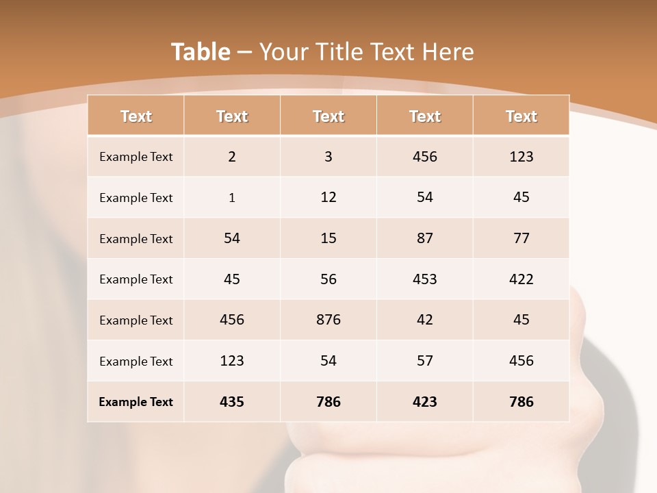 A Woman Giving A Thumbs Up With A Brown Background PowerPoint Template