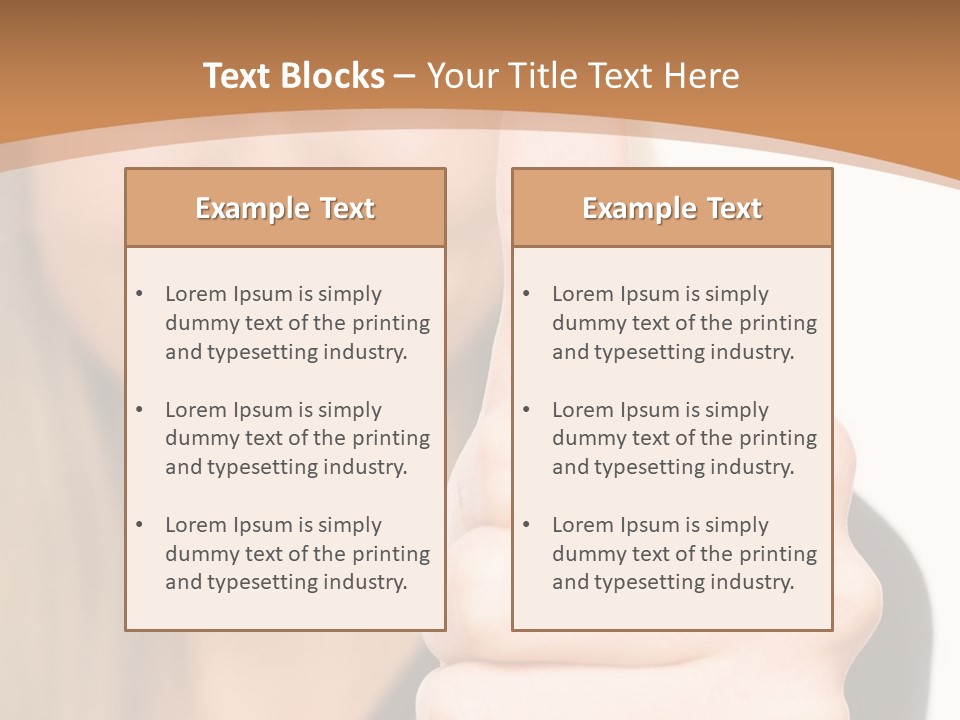 A Woman Giving A Thumbs Up With A Brown Background PowerPoint Template