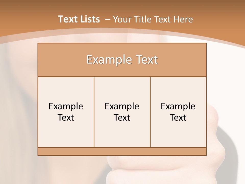 A Woman Giving A Thumbs Up With A Brown Background PowerPoint Template