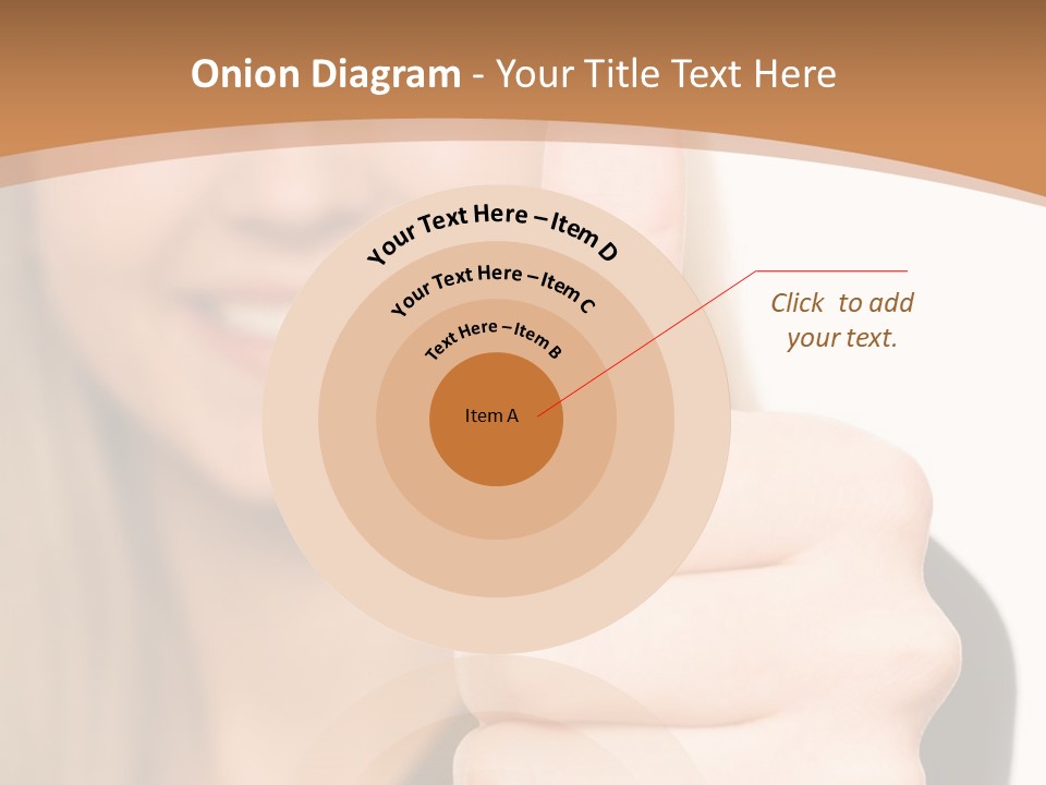A Woman Giving A Thumbs Up With A Brown Background PowerPoint Template