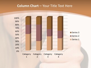 A Woman Giving A Thumbs Up With A Brown Background PowerPoint Template
