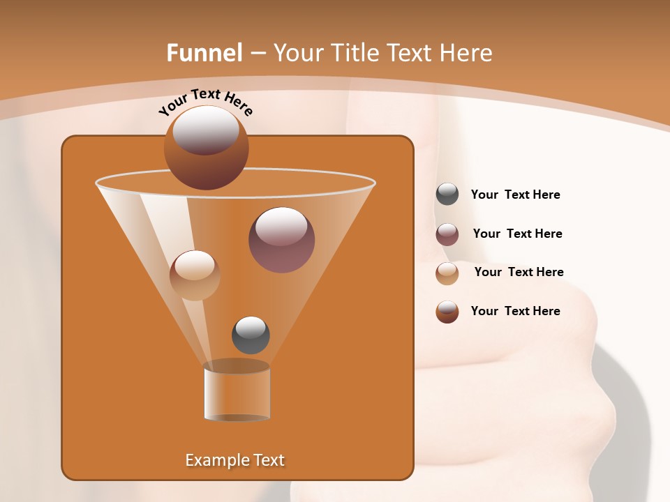 A Woman Giving A Thumbs Up With A Brown Background PowerPoint Template