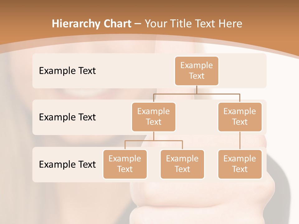 A Woman Giving A Thumbs Up With A Brown Background PowerPoint Template