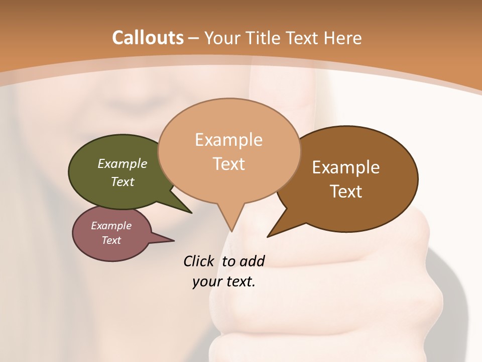 A Woman Giving A Thumbs Up With A Brown Background PowerPoint Template