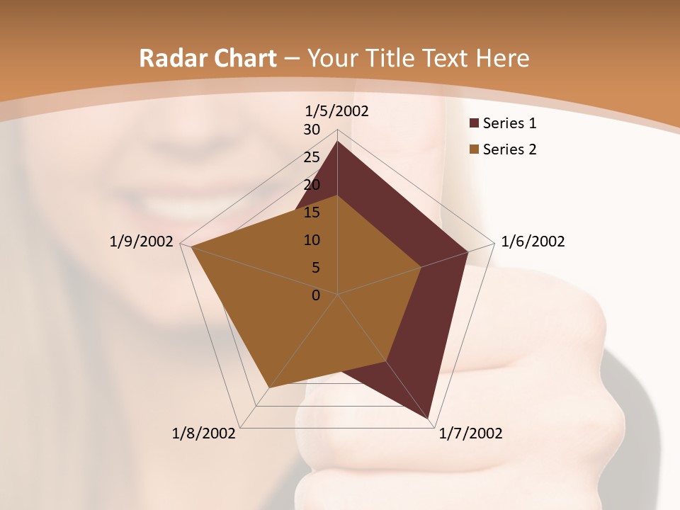 A Woman Giving A Thumbs Up With A Brown Background PowerPoint Template