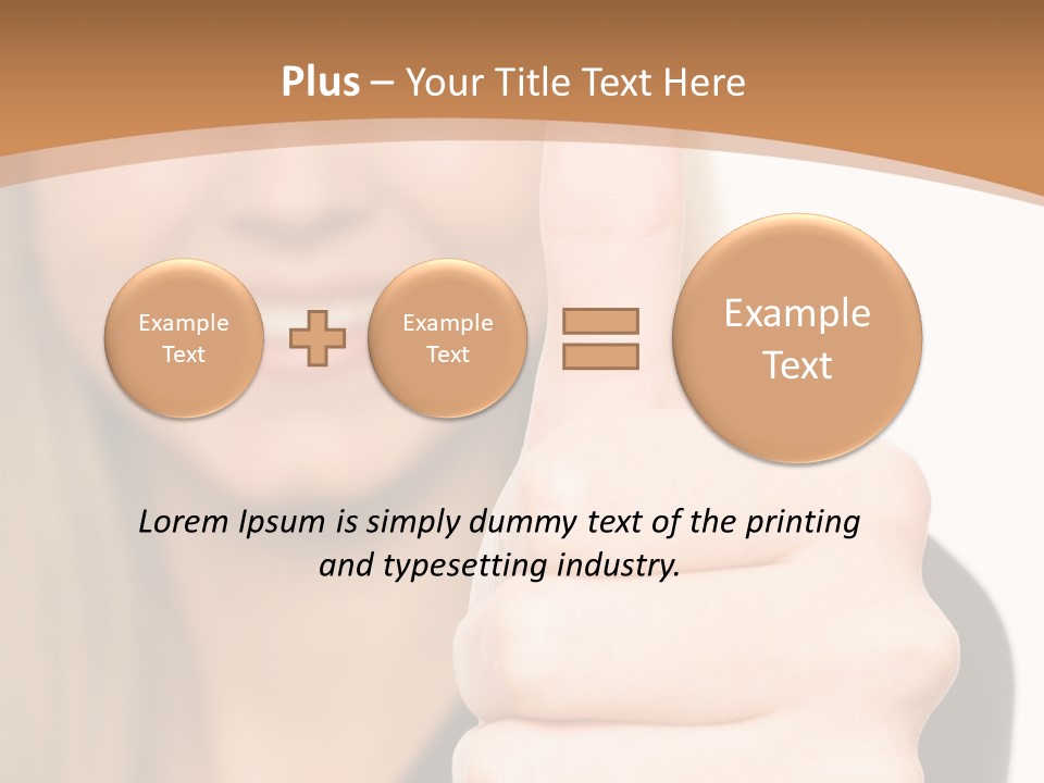 A Woman Giving A Thumbs Up With A Brown Background PowerPoint Template