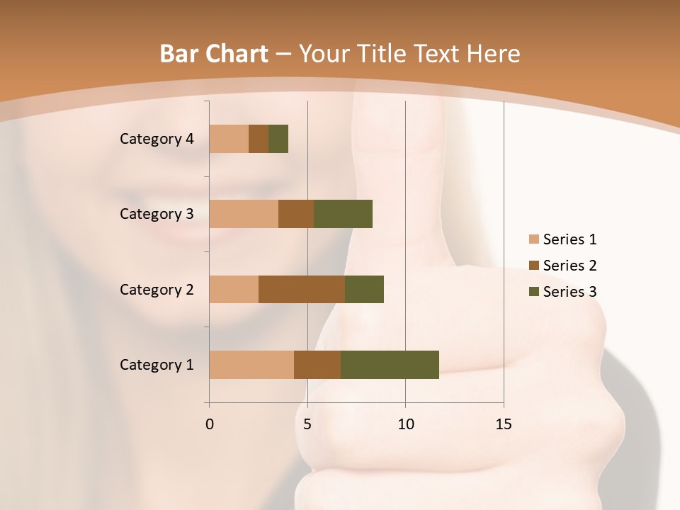 A Woman Giving A Thumbs Up With A Brown Background PowerPoint Template
