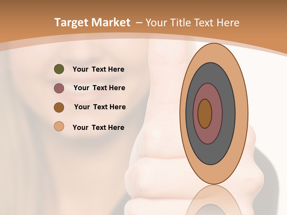 A Woman Giving A Thumbs Up With A Brown Background PowerPoint Template