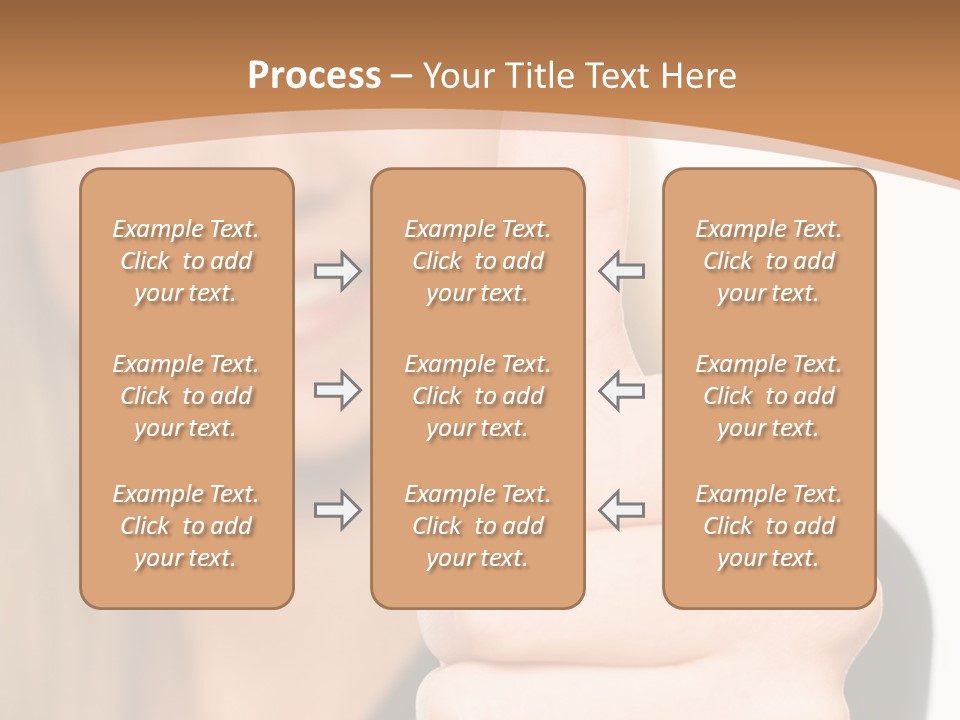A Woman Giving A Thumbs Up With A Brown Background PowerPoint Template