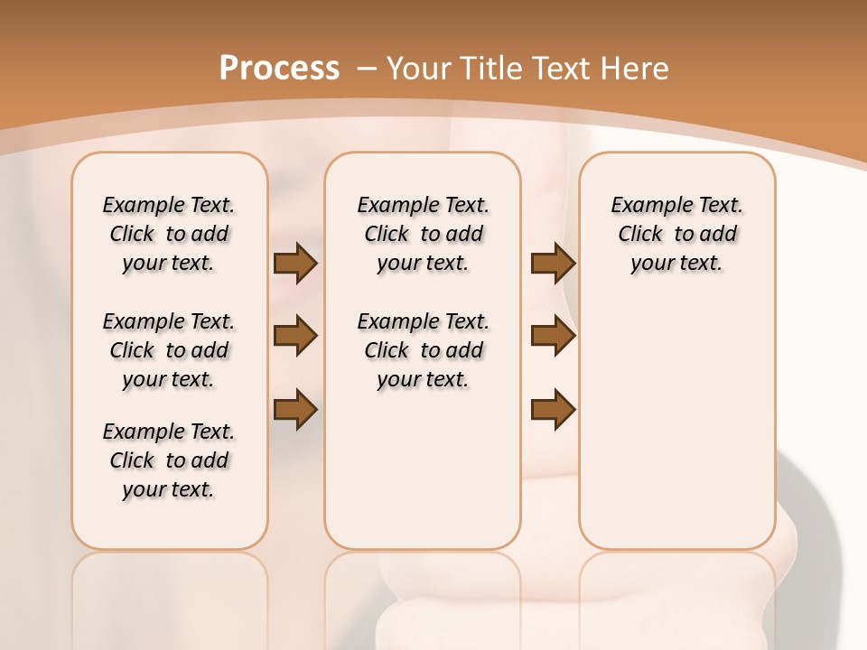 A Woman Giving A Thumbs Up With A Brown Background PowerPoint Template