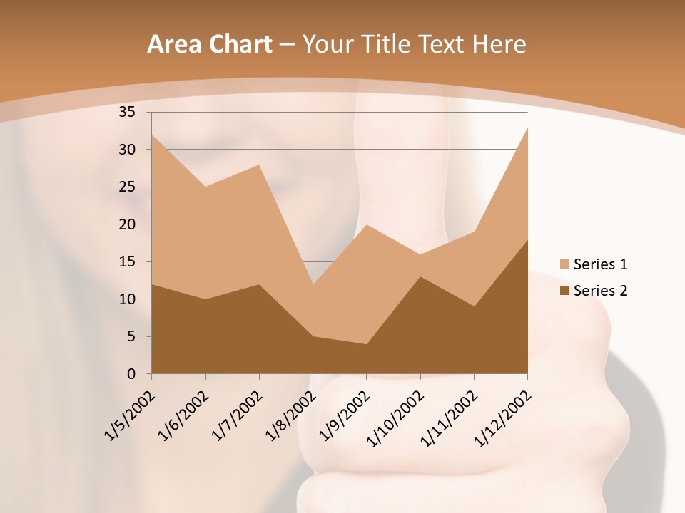 A Woman Giving A Thumbs Up With A Brown Background PowerPoint Template