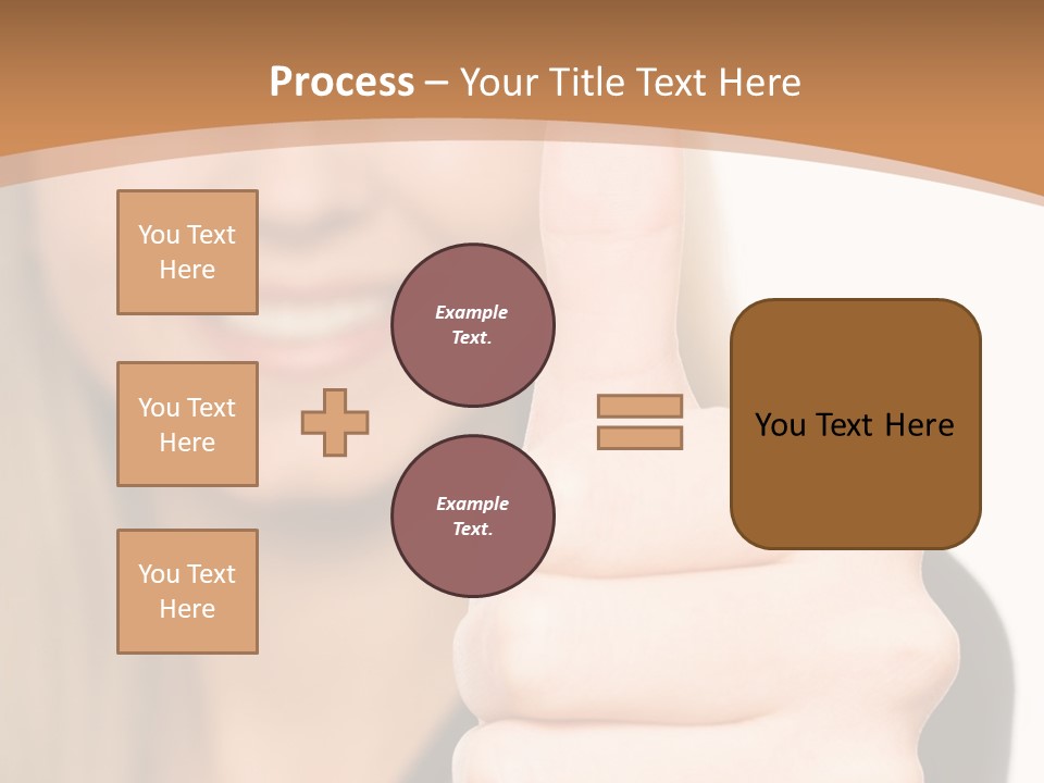 A Woman Giving A Thumbs Up With A Brown Background PowerPoint Template