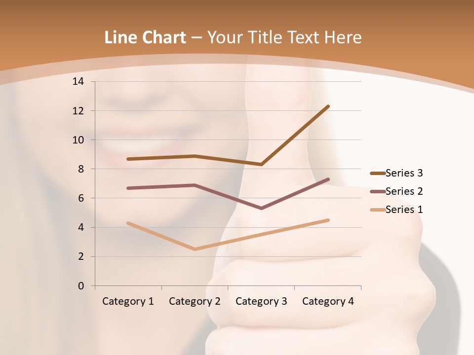 A Woman Giving A Thumbs Up With A Brown Background PowerPoint Template