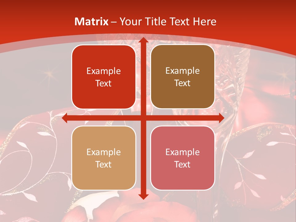 Celebration Table, Rose And Glasses With Champagne PowerPoint Template