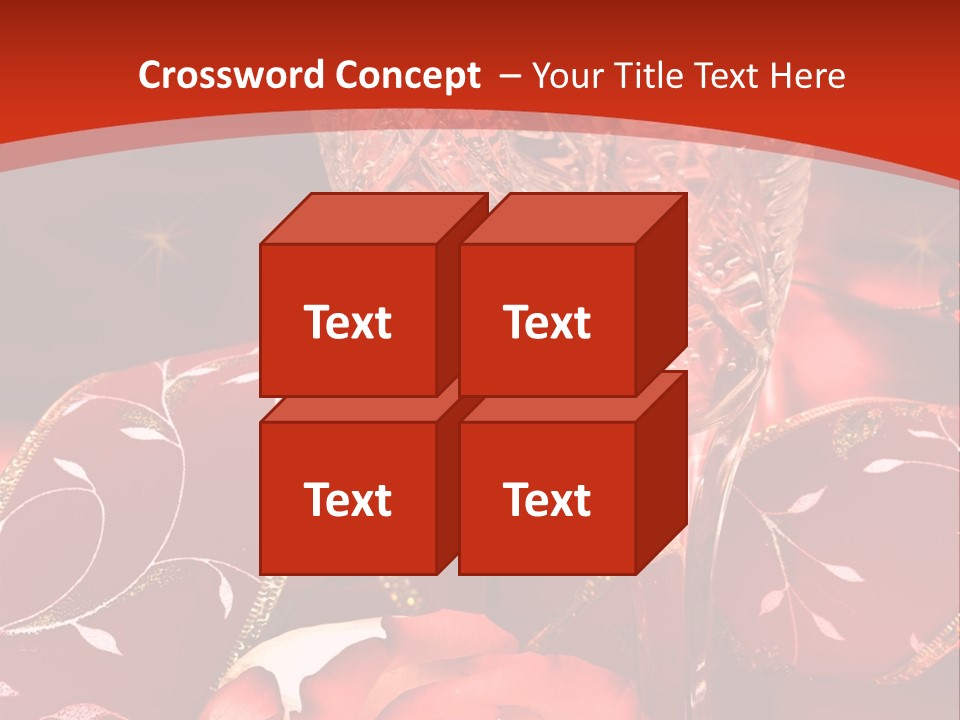 Celebration Table, Rose And Glasses With Champagne PowerPoint Template