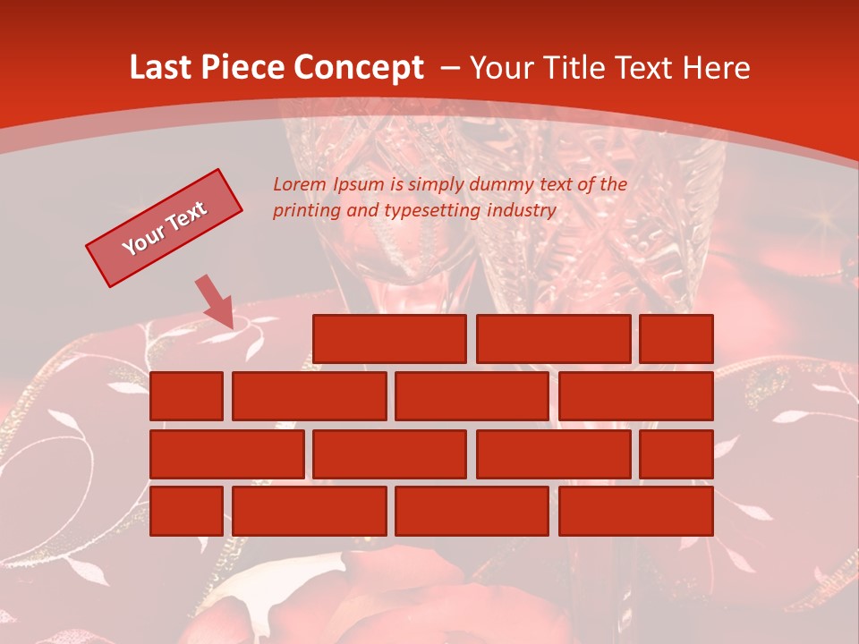 Celebration Table, Rose And Glasses With Champagne PowerPoint Template