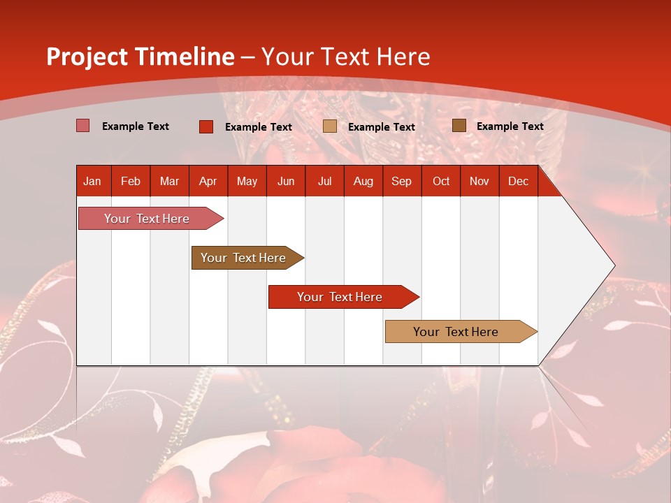 Celebration Table, Rose And Glasses With Champagne PowerPoint Template