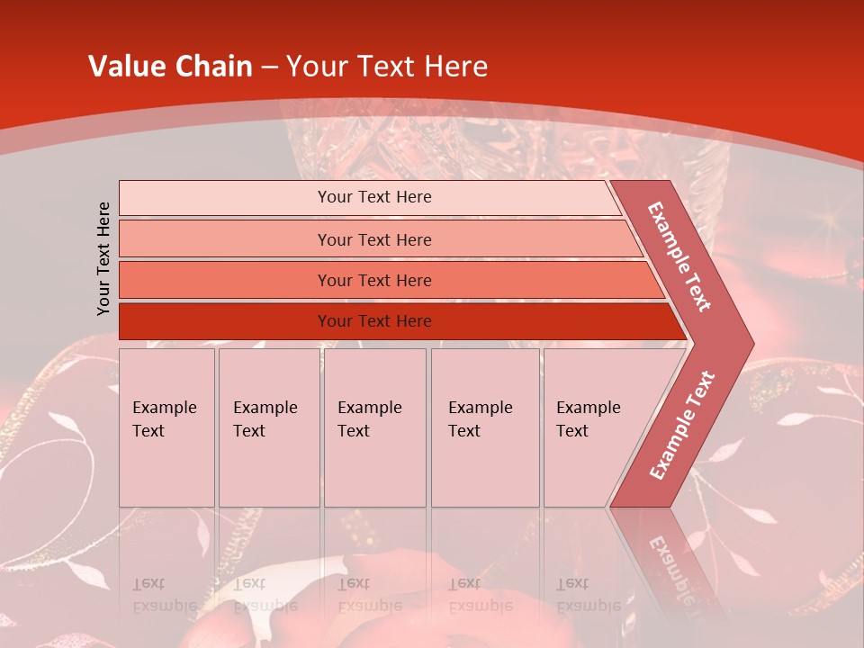 Celebration Table, Rose And Glasses With Champagne PowerPoint Template