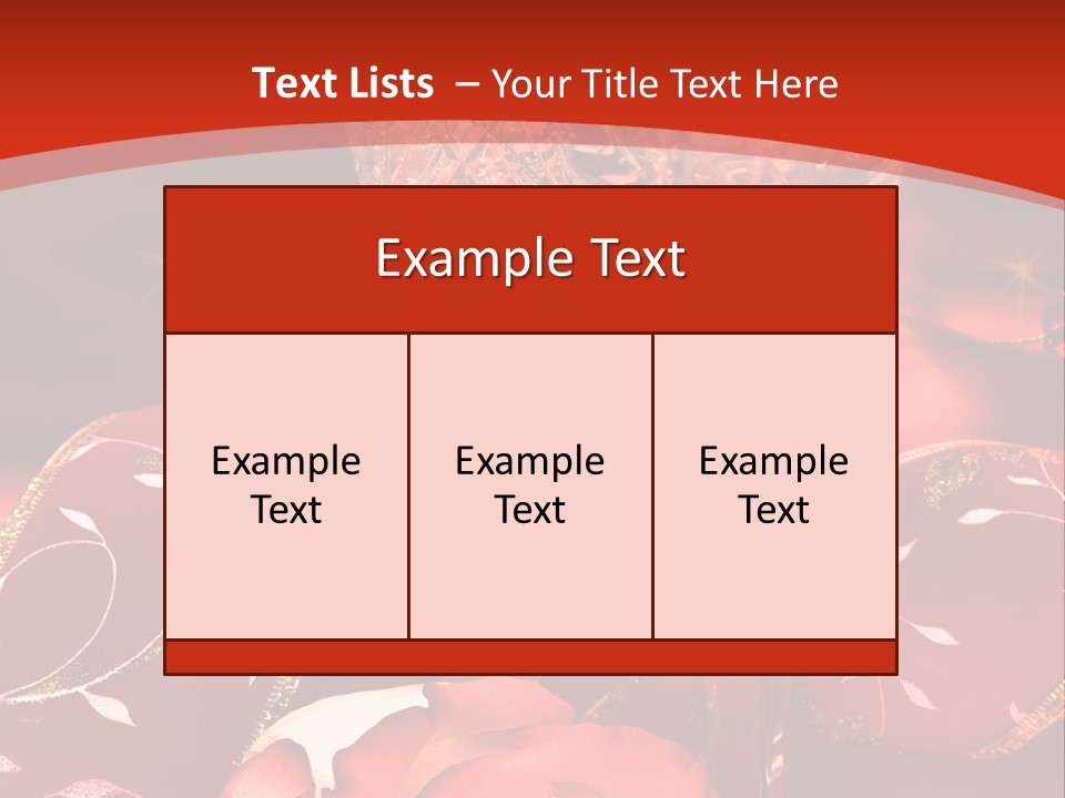 Celebration Table, Rose And Glasses With Champagne PowerPoint Template