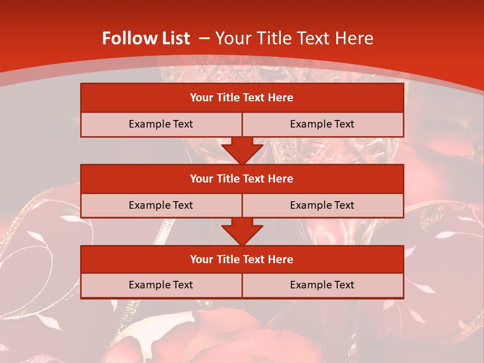 Celebration Table, Rose And Glasses With Champagne PowerPoint Template