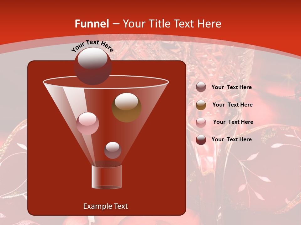 Celebration Table, Rose And Glasses With Champagne PowerPoint Template