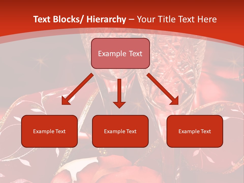 Celebration Table, Rose And Glasses With Champagne PowerPoint Template