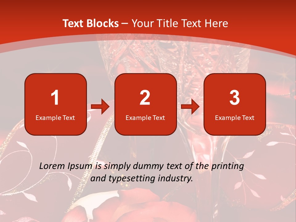 Celebration Table, Rose And Glasses With Champagne PowerPoint Template