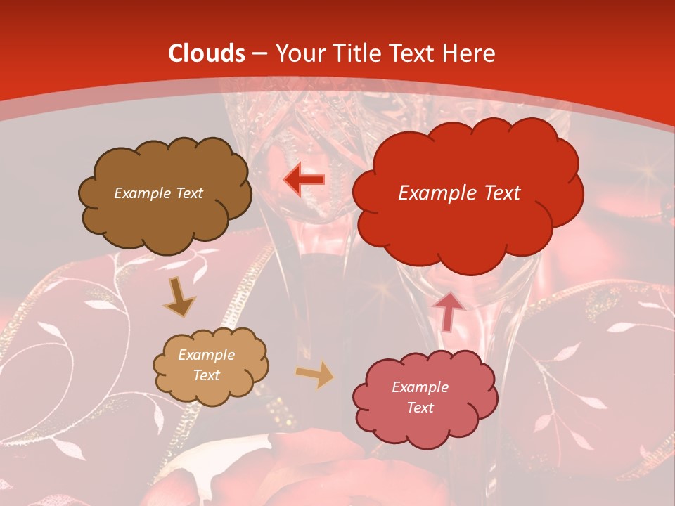 Celebration Table, Rose And Glasses With Champagne PowerPoint Template