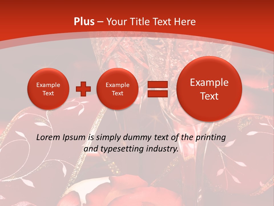 Celebration Table, Rose And Glasses With Champagne PowerPoint Template