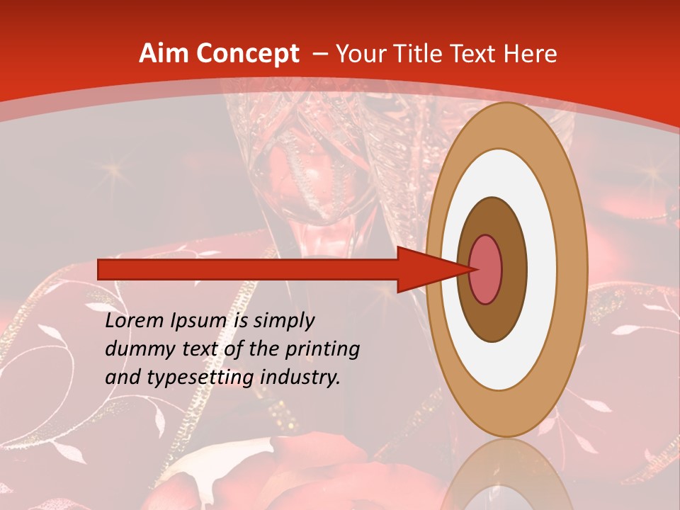 Celebration Table, Rose And Glasses With Champagne PowerPoint Template