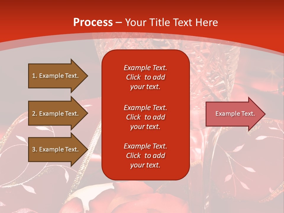 Celebration Table, Rose And Glasses With Champagne PowerPoint Template