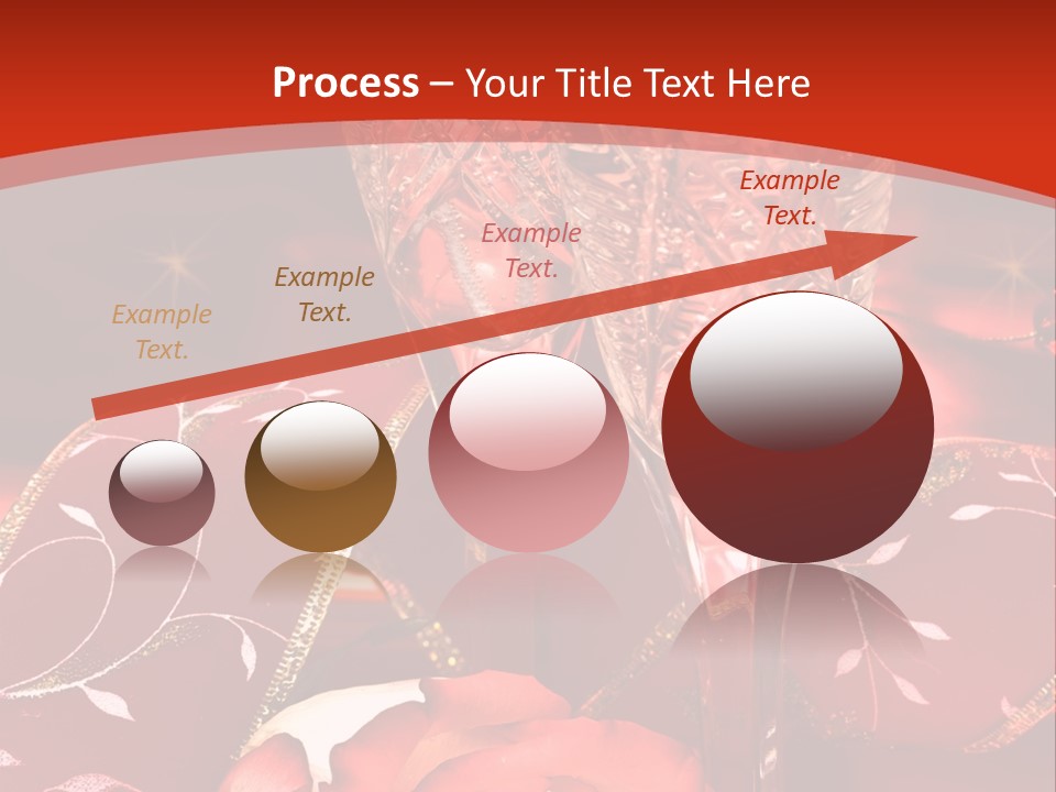 Celebration Table, Rose And Glasses With Champagne PowerPoint Template