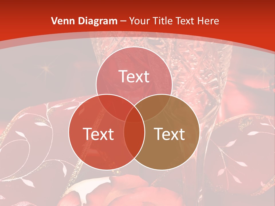 Celebration Table, Rose And Glasses With Champagne PowerPoint Template