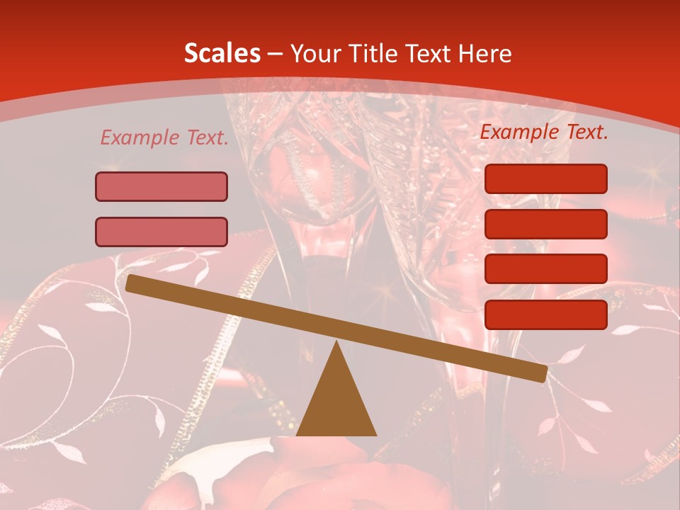 Celebration Table, Rose And Glasses With Champagne PowerPoint Template