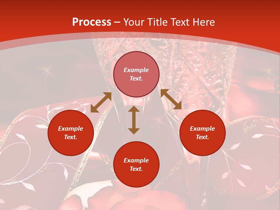 Celebration Table, Rose And Glasses With Champagne PowerPoint Template