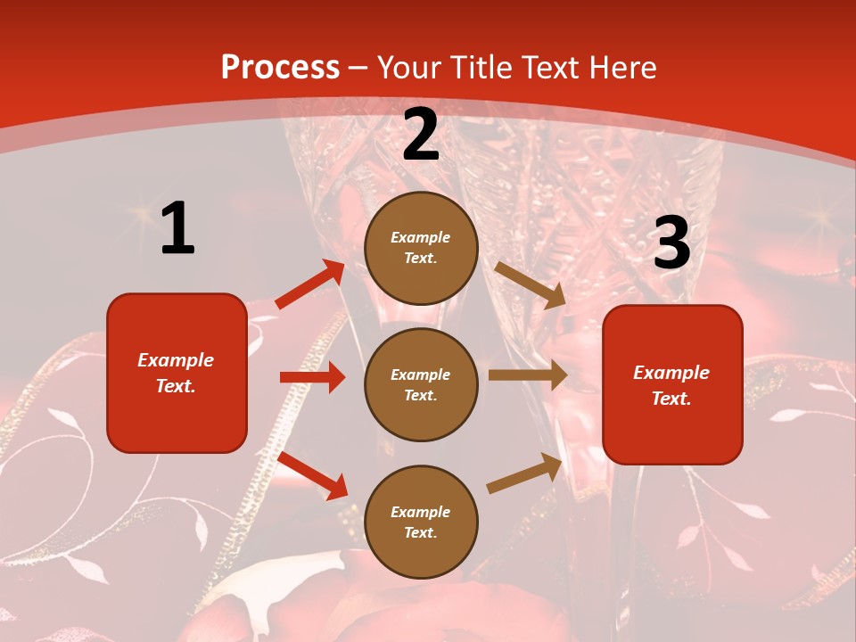 Celebration Table, Rose And Glasses With Champagne PowerPoint Template