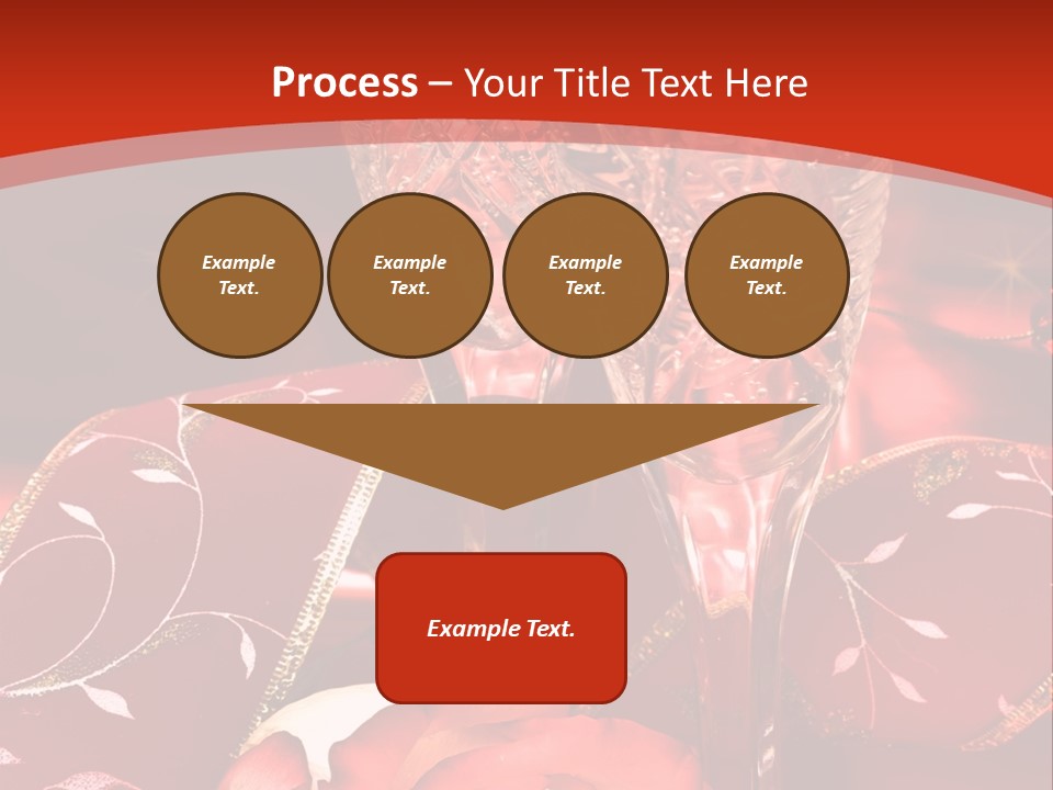 Celebration Table, Rose And Glasses With Champagne PowerPoint Template