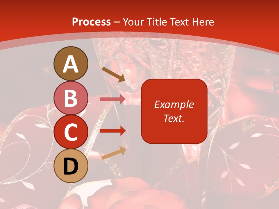 Celebration Table, Rose And Glasses With Champagne PowerPoint Template