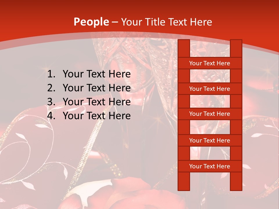 Celebration Table, Rose And Glasses With Champagne PowerPoint Template