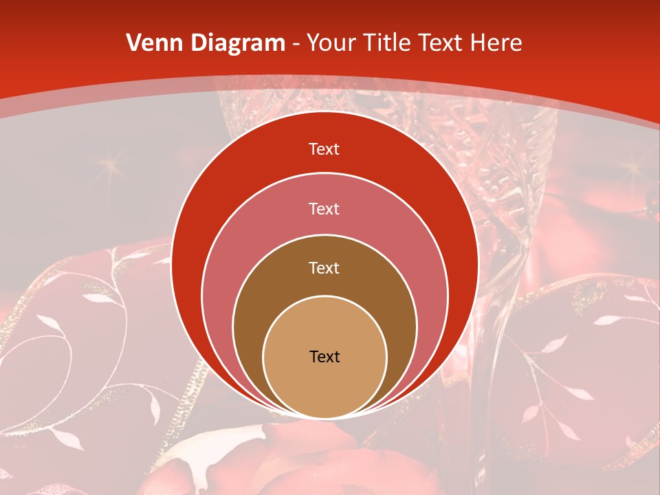 Celebration Table, Rose And Glasses With Champagne PowerPoint Template