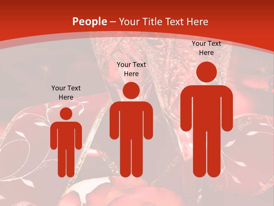 Celebration Table, Rose And Glasses With Champagne PowerPoint Template