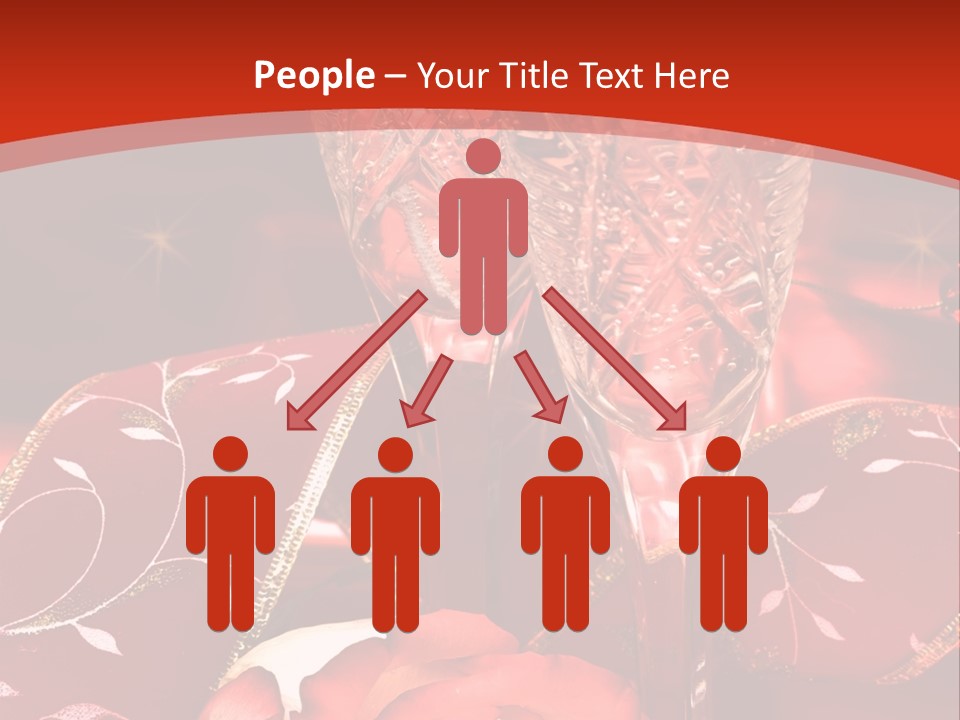 Celebration Table, Rose And Glasses With Champagne PowerPoint Template