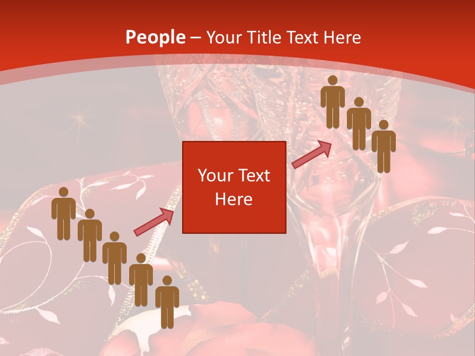 Celebration Table, Rose And Glasses With Champagne PowerPoint Template