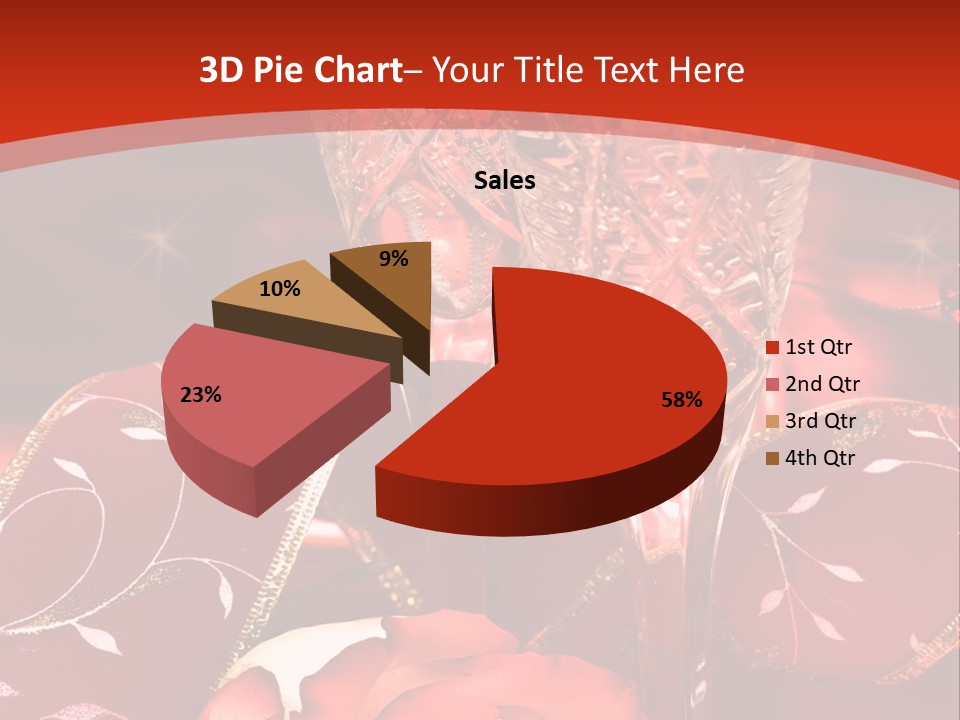 Celebration Table, Rose And Glasses With Champagne PowerPoint Template
