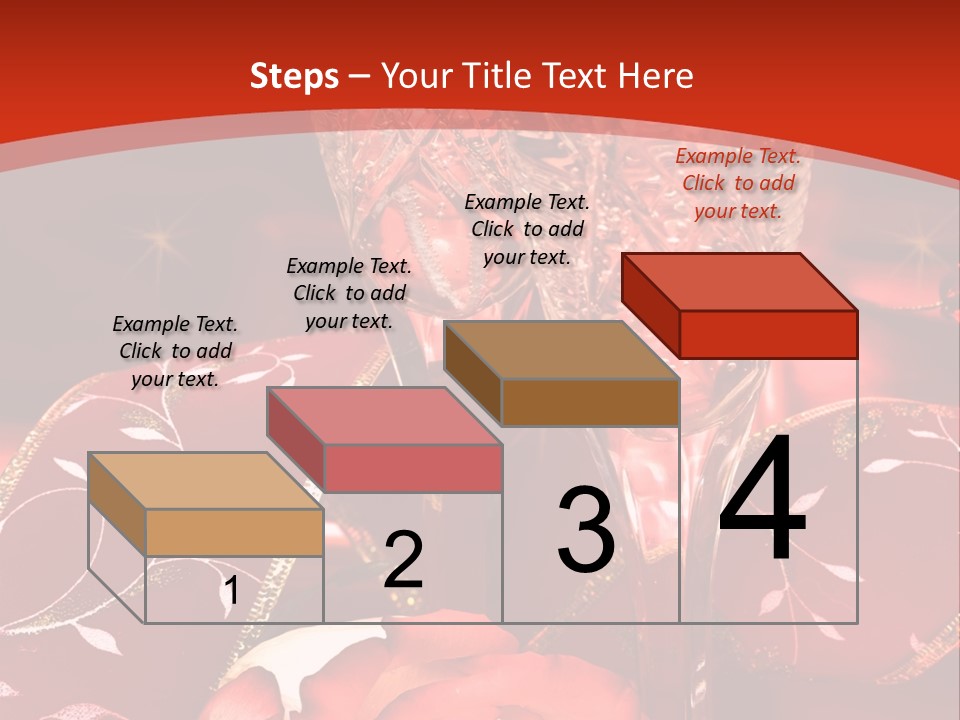 Celebration Table, Rose And Glasses With Champagne PowerPoint Template