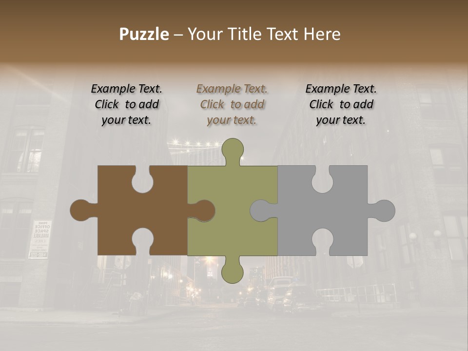 Manhattan Bridge,View From Washington Street , New York,United States Of America PowerPoint Template