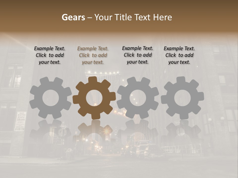 Manhattan Bridge,View From Washington Street , New York,United States Of America PowerPoint Template