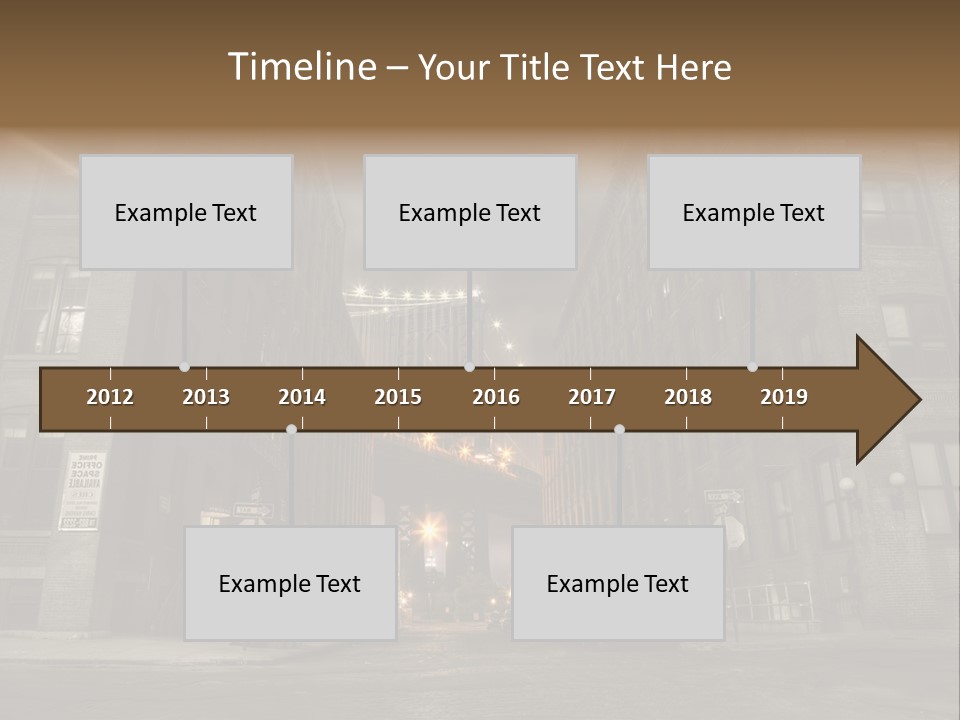 Manhattan Bridge,View From Washington Street , New York,United States Of America PowerPoint Template
